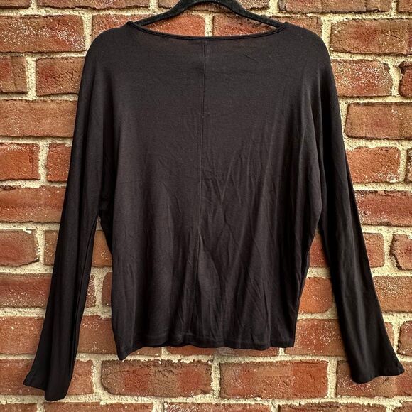 VINCE $225 black jersey drop shoulder rayon spandex top small NEW - Picture 14 of 14